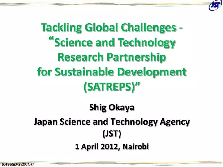 shig okaya japan science and technology agency jst 1 april 2012 nairobi
