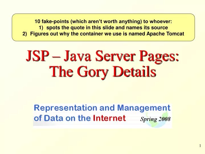 jsp java server pages the gory details