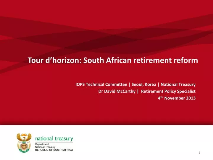 tour d horizon south african retirement reform
