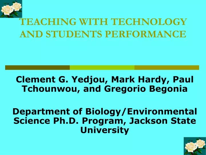 teaching with technology and students performance