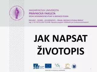 jak napsat ivotopis