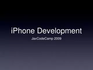 iPhone Development