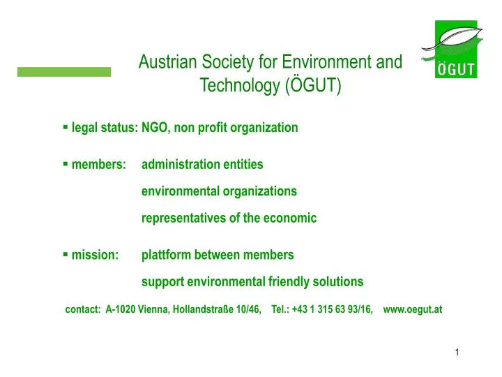austrian society for environment and technology gut