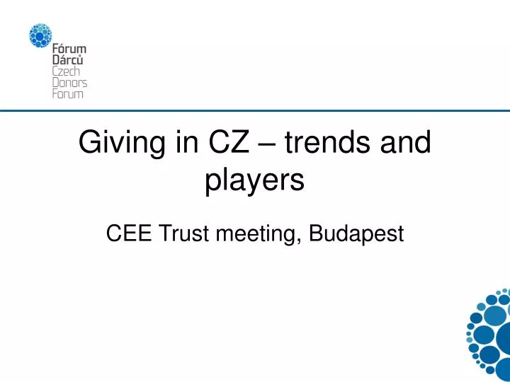 giving in cz trends and players