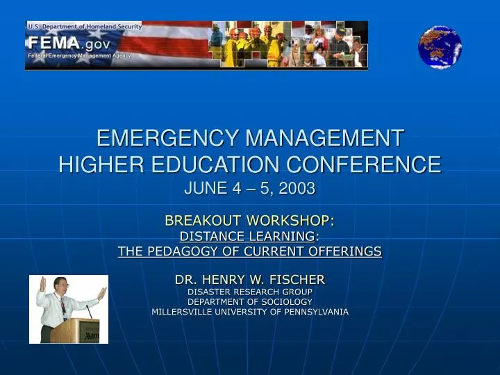 emergency management higher education conference june 4 5 2003