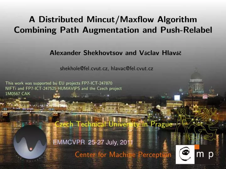 a distributed mincut maxflow algorithm combining path augmentation and push relabel