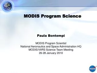 MODIS Program Science