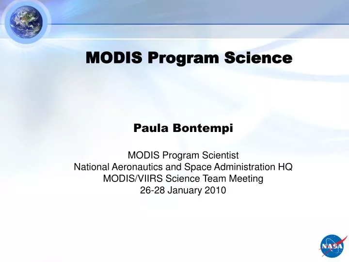 modis program science