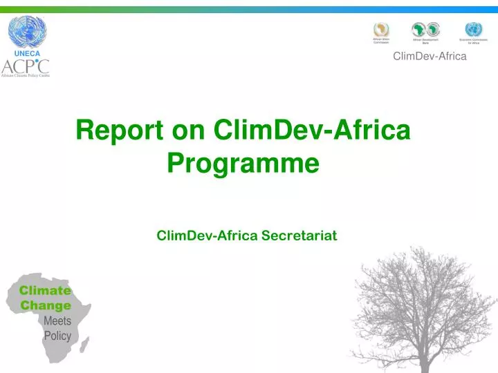 report on climdev africa programme