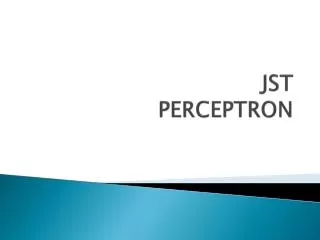 jst perceptron