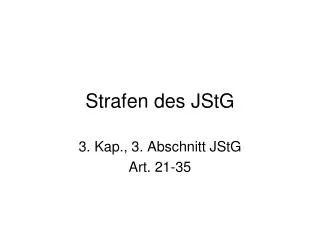 strafen des jstg