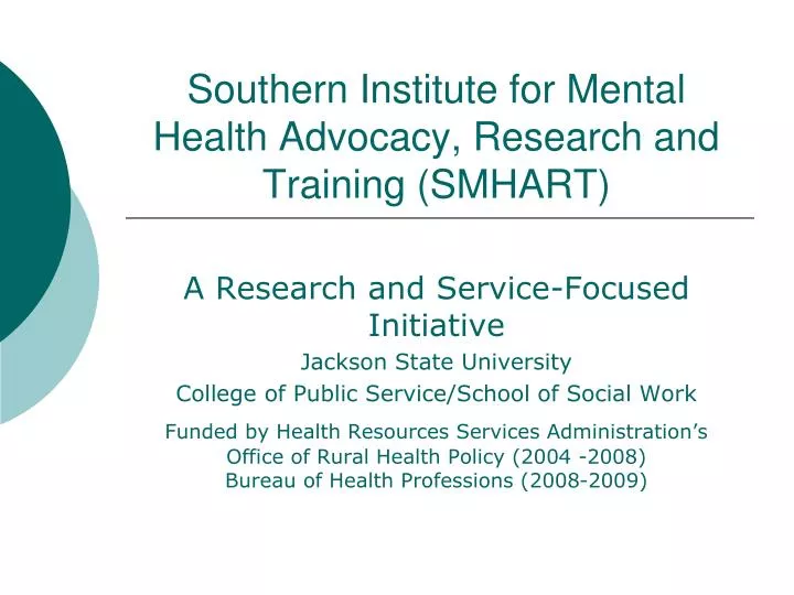 southern institute for mental health advocacy research and training smhart