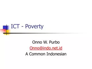 ICT - Poverty