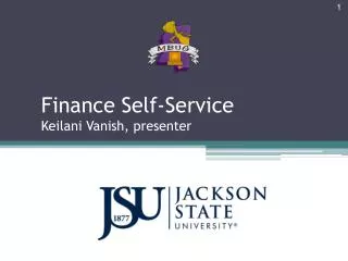 Finance Self-Service Keilani Vanish, presenter