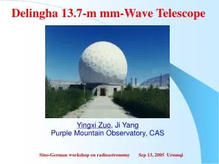 Delingha 13.7-m mm-Wave Telescope