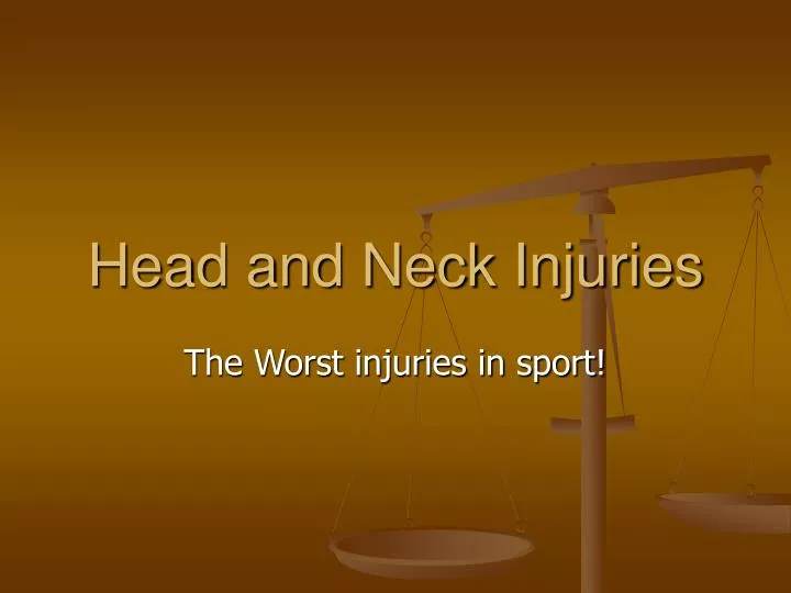 head and neck injuries
