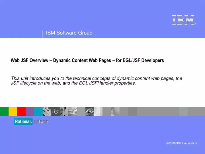 web jsf overview dynamic content web pages for egl jsf developers