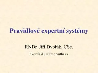 pravidlov expertn syst my