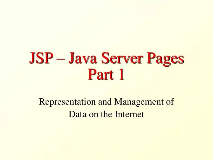 jsp java server pages part 1