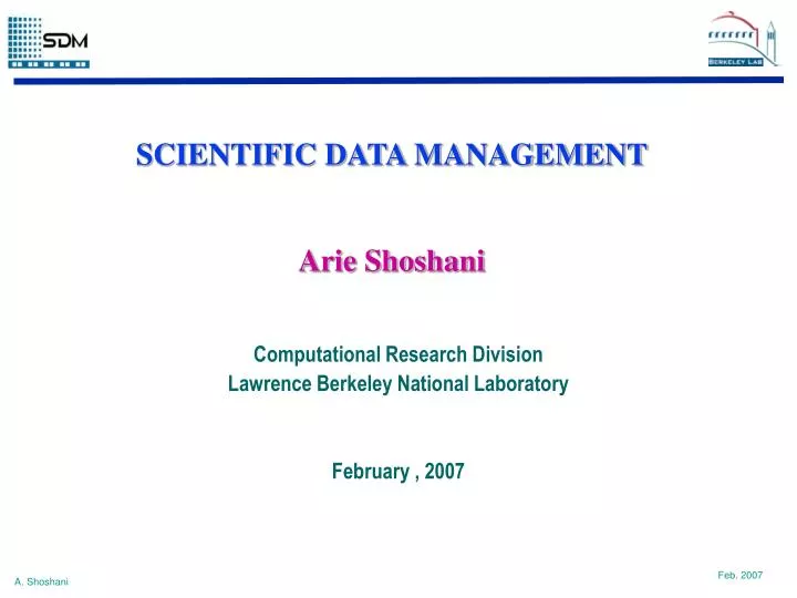 scientific data management