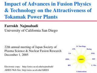 Impact of Advances in Fusion Physics &amp; Technology on the Attractiveness of Tokamak Power Plants