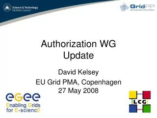 Authorization WG Update