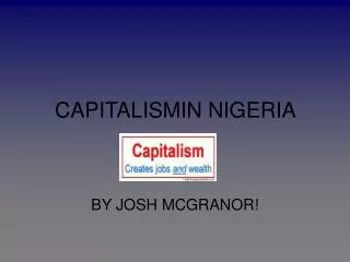 CAPITALISMIN NIGERIA