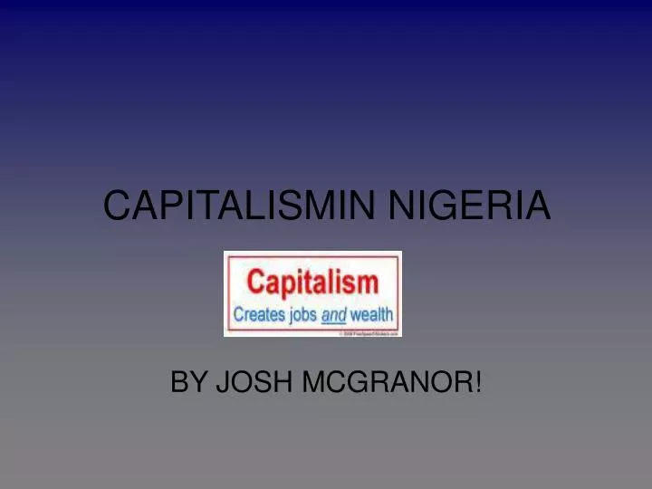 capitalismin nigeria