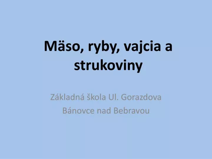 m so ryby vajcia a strukoviny