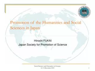 Promotion of the Humanities and Social Sciences in Japan