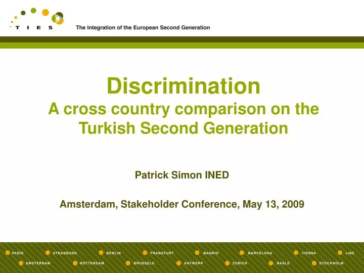 discrimination a cross country comparison on the turkish second generation
