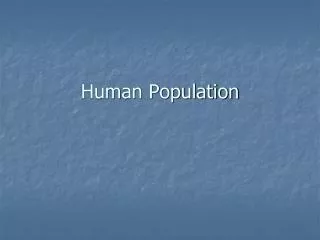 Human Population