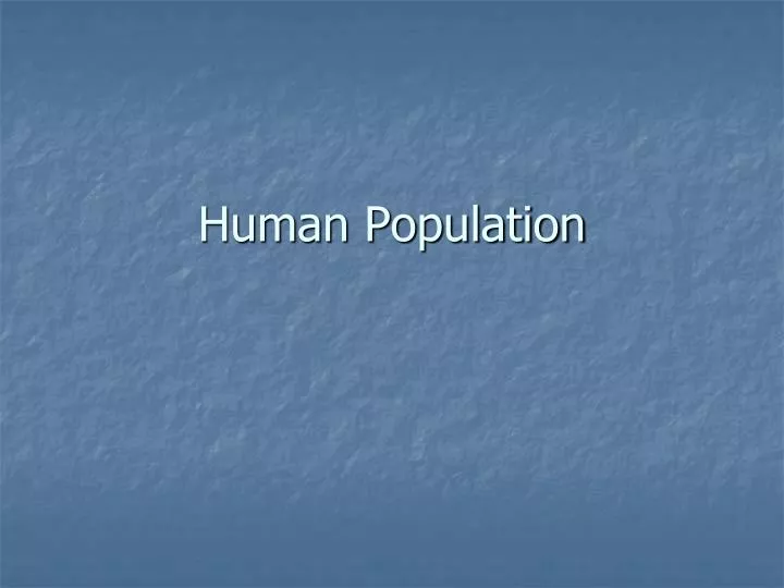 human population