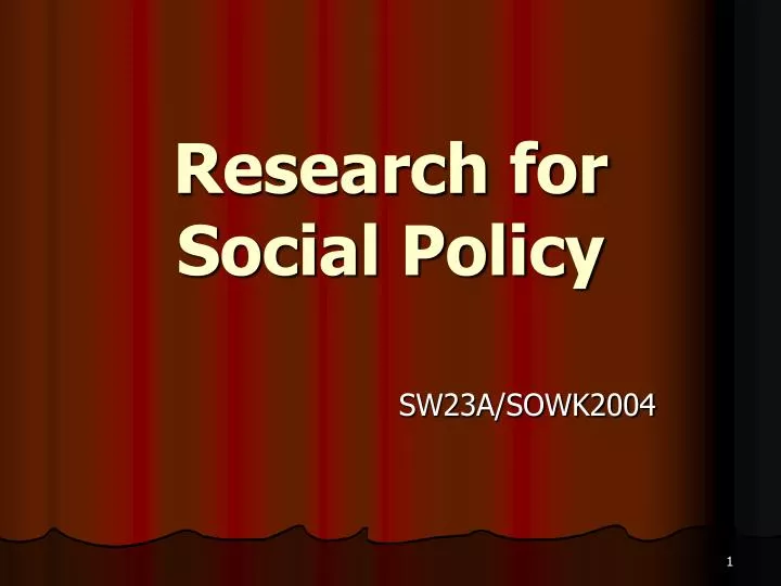 research for social policy