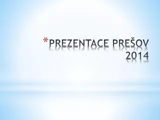 prezentace pre ov 2014