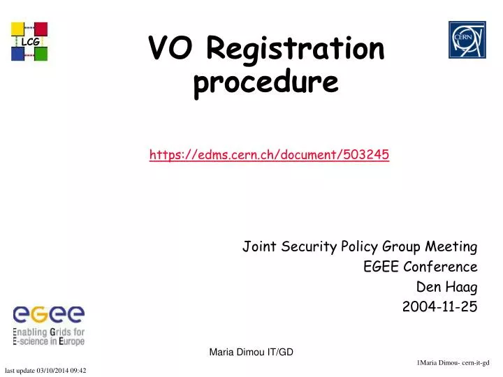 vo registration procedure