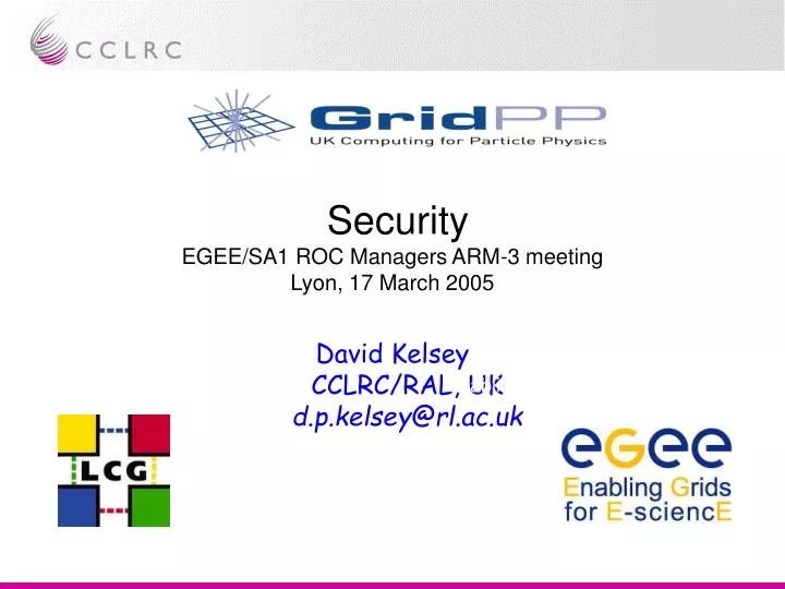 security egee sa1 roc managers arm 3 meeting lyon 17 march 2005