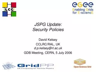 JSPG Update: Security Policies