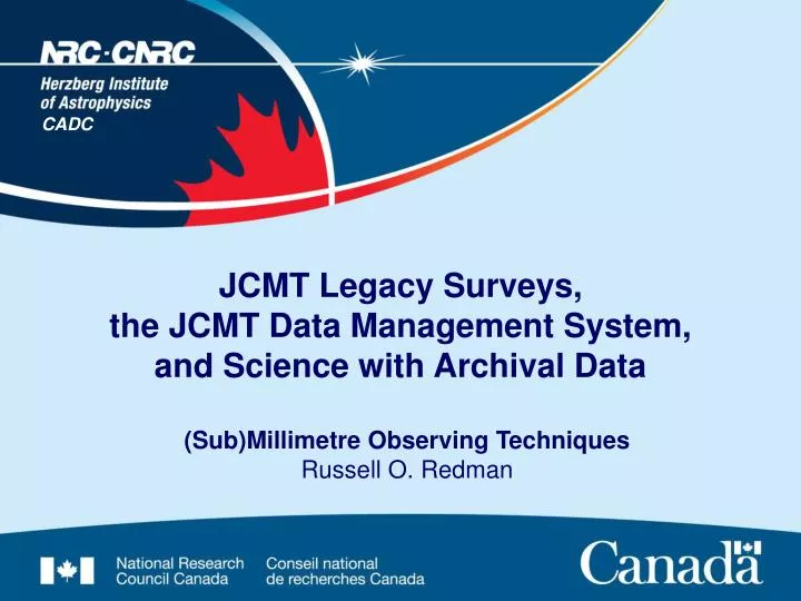 jcmt legacy surveys the jcmt data management system and science with archival data