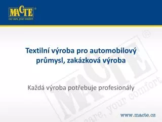 textiln v roba pro automobilov pr mysl zak zkov v roba