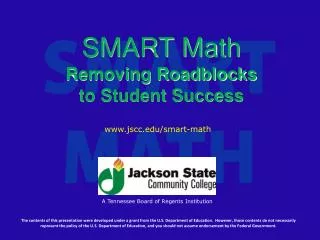 SMART Math Removing Roadblocks to Student Success