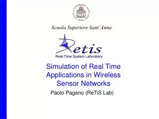 Simulation of Real Time Applications in Wireless Sensor Networks