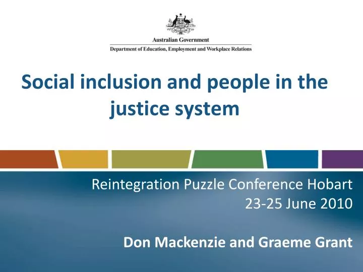 social inclusion and people in the justice system