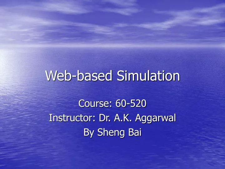 web based simulation