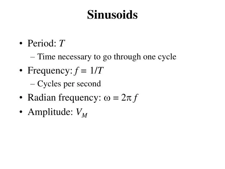 sinusoids
