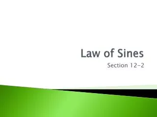 Law of Sines