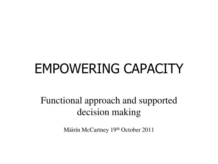 empowering capacity