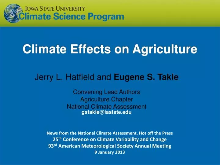climate effects on agriculture