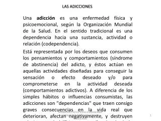 las adicciones