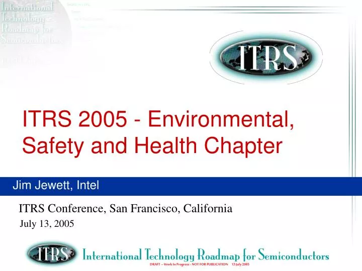 itrs 2005 environmental safety and health chapter